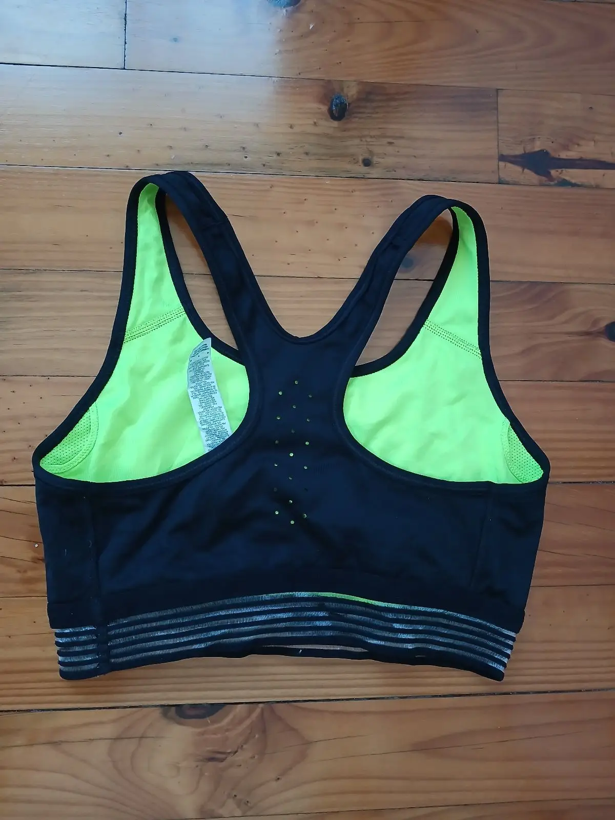 Nike Activewear Sports Bra Black/Neon Yellow