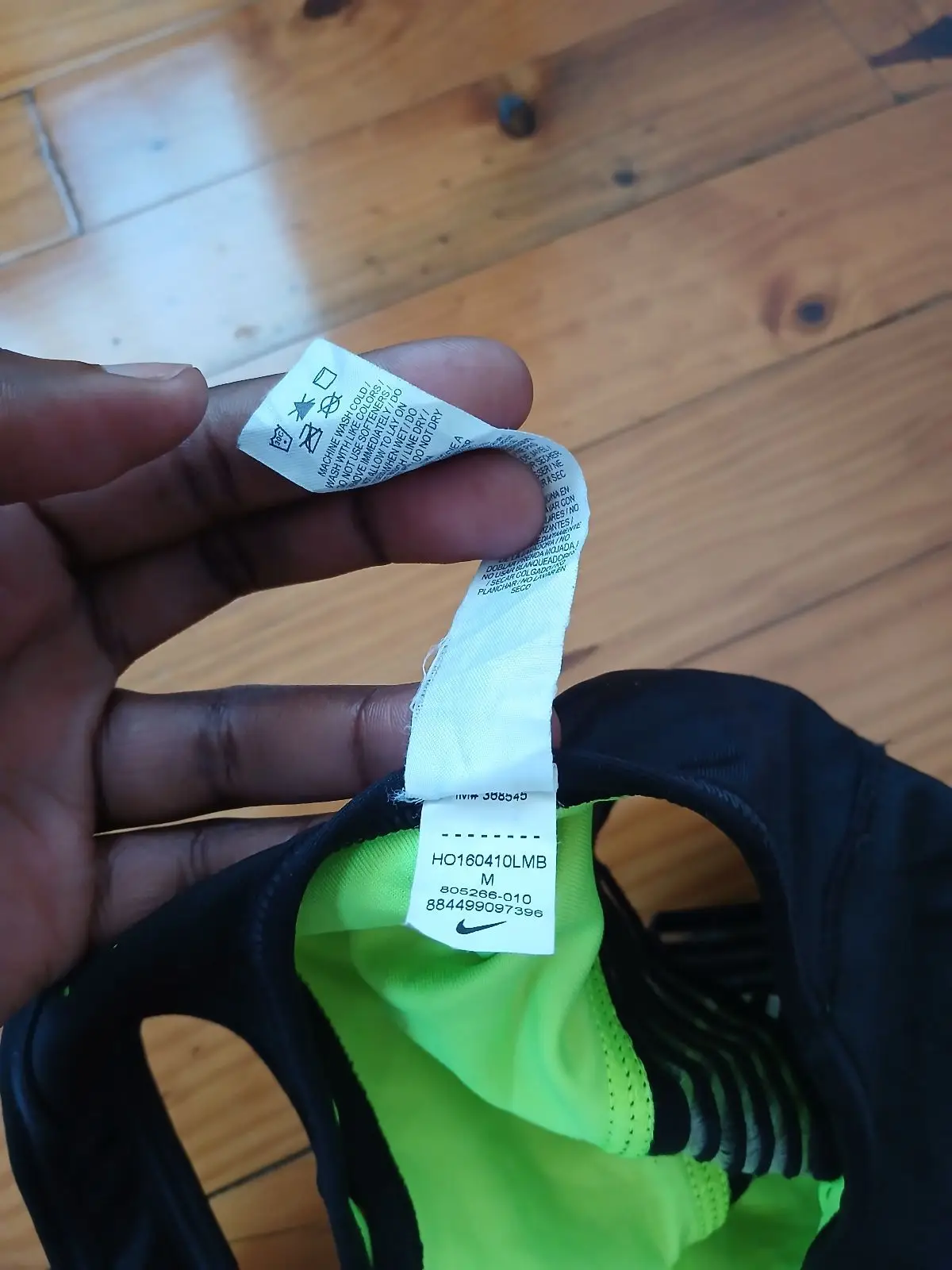 Nike Activewear Sports Bra Black/Neon Yellow