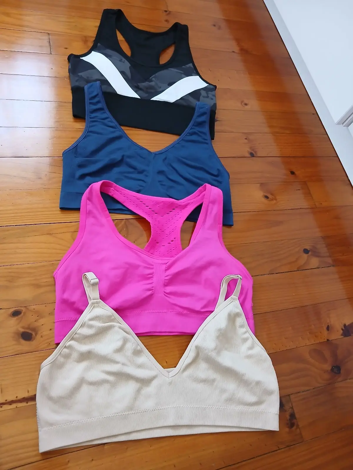Black and Grey Camo Activewear Sports Bra