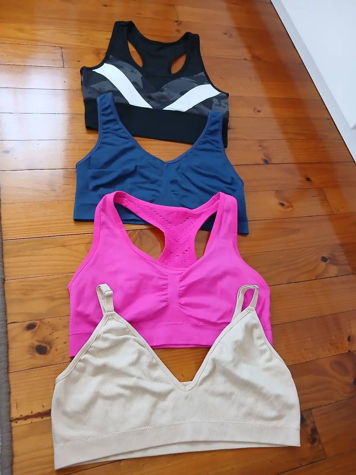 Black and Grey Camo Activewear Sports Bra