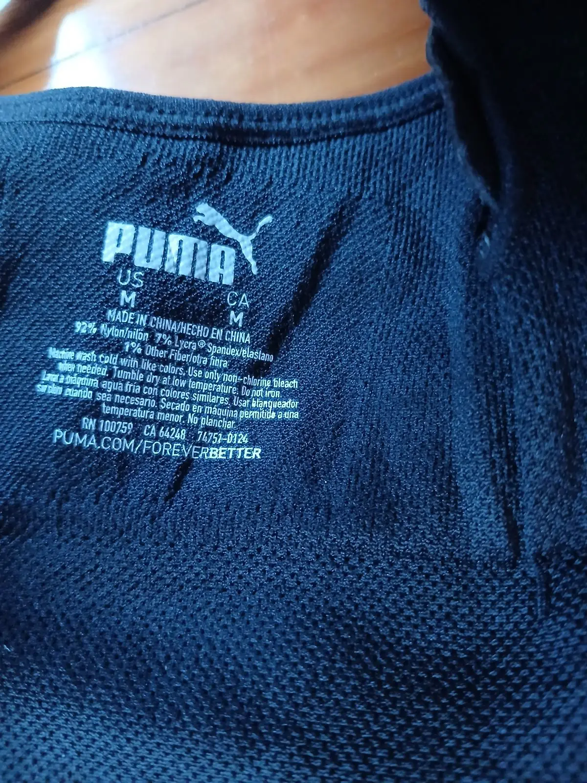 Puma Black Sports Bra