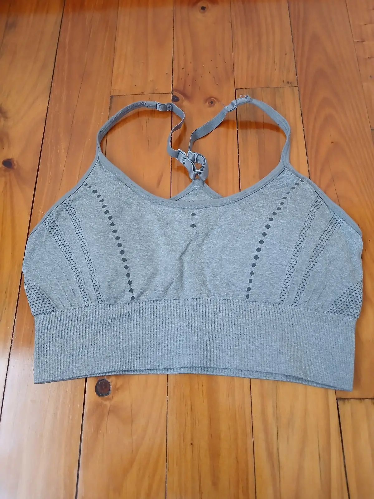 Grey Seamless Sports Bra