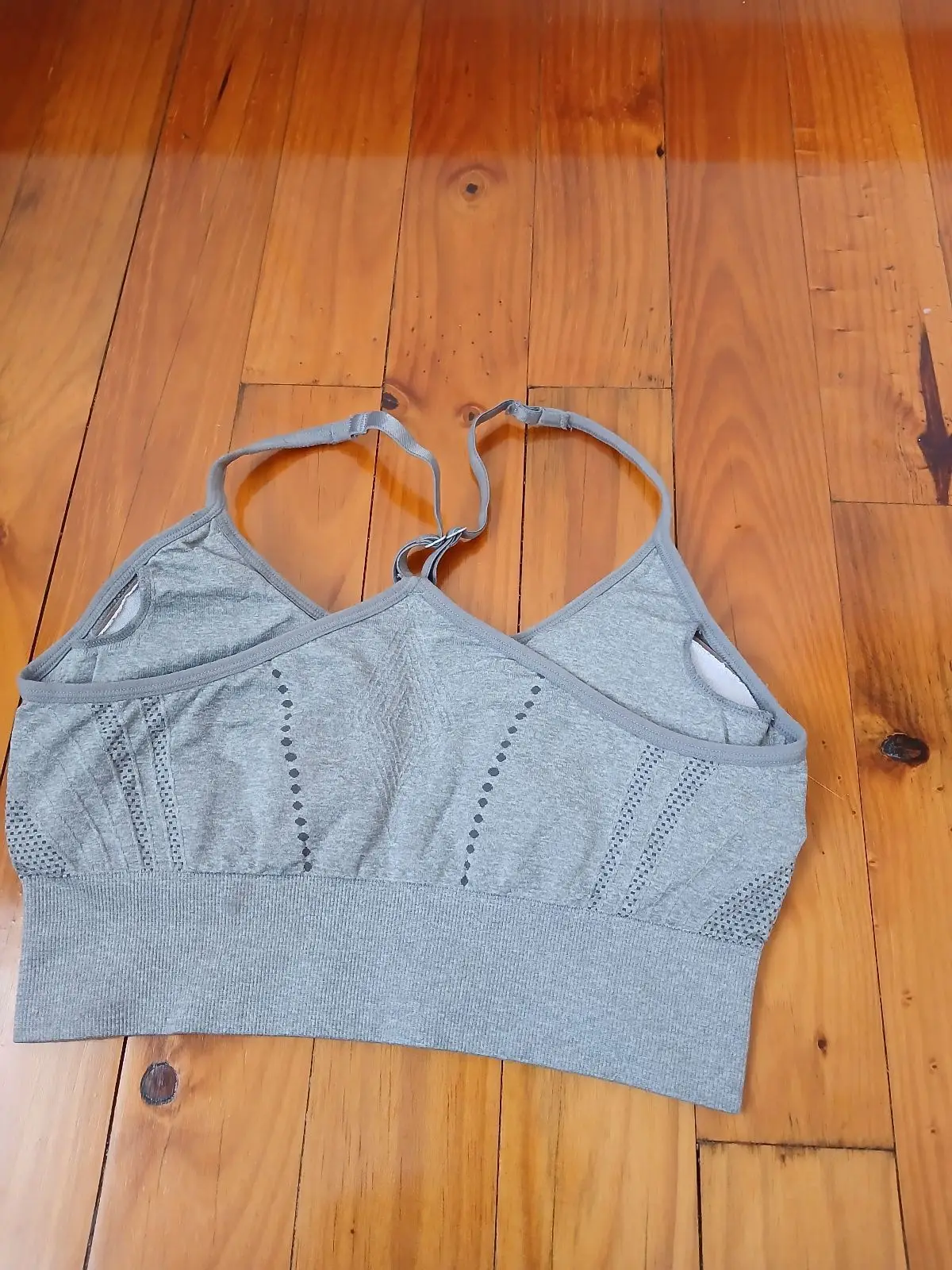 Grey Seamless Sports Bra