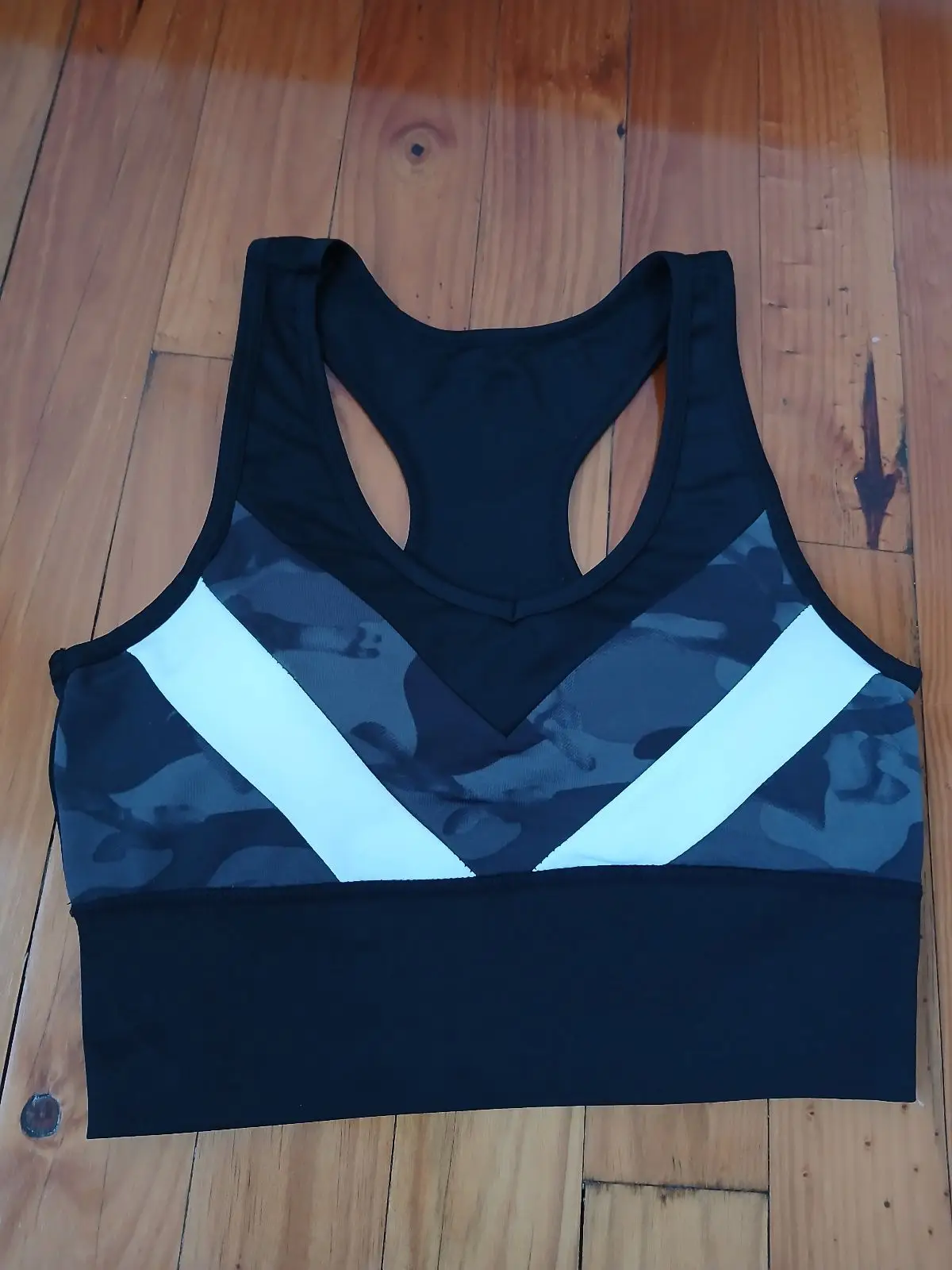Camo Print Activewear Sports Bra