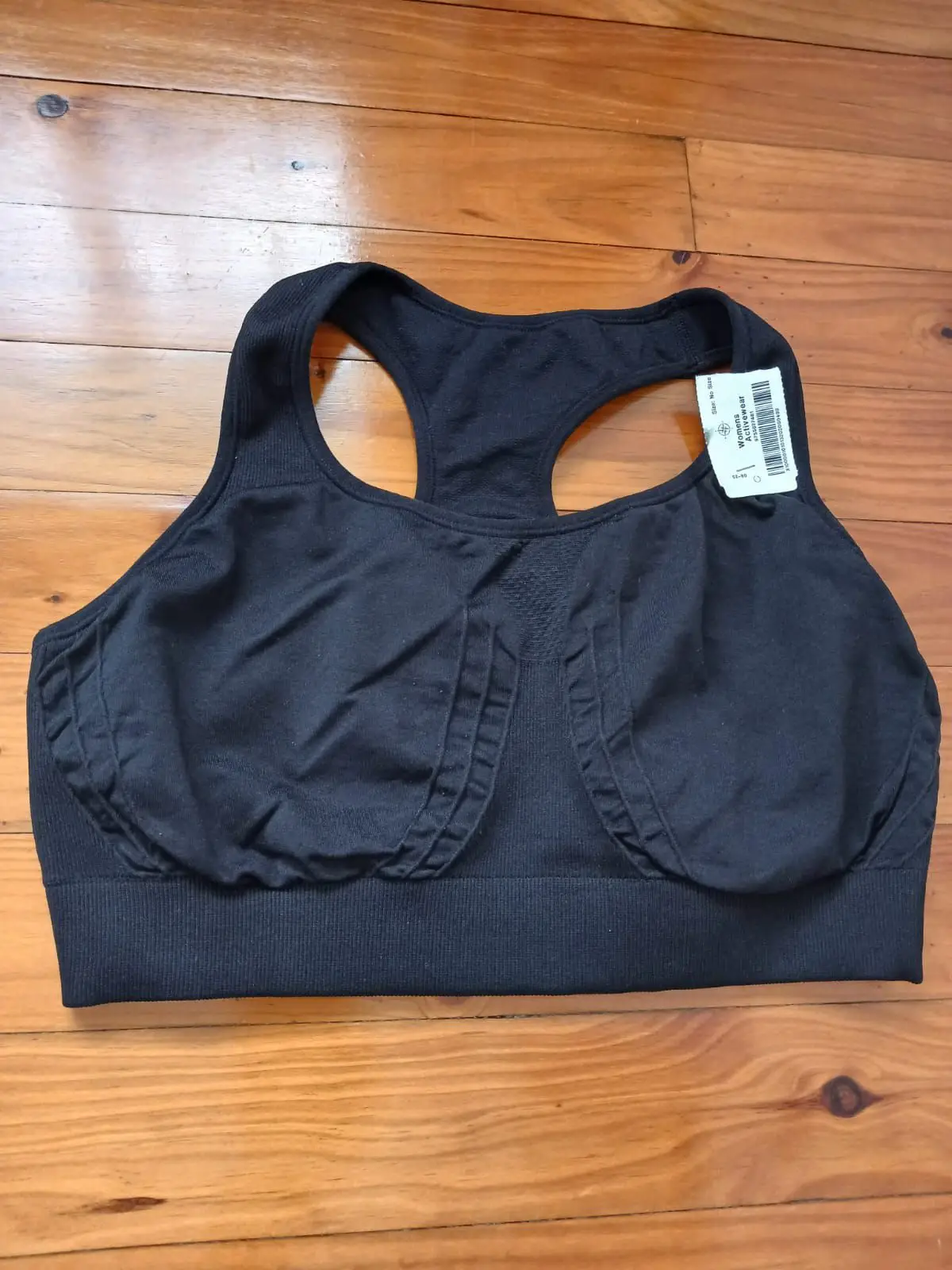 Black Activewear Sports Bra