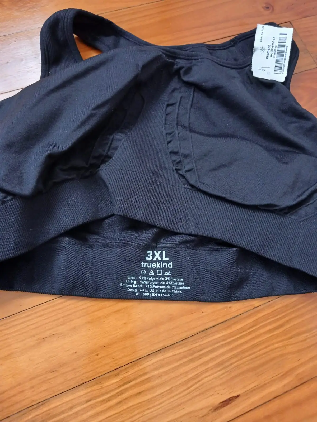 Black Activewear Sports Bra