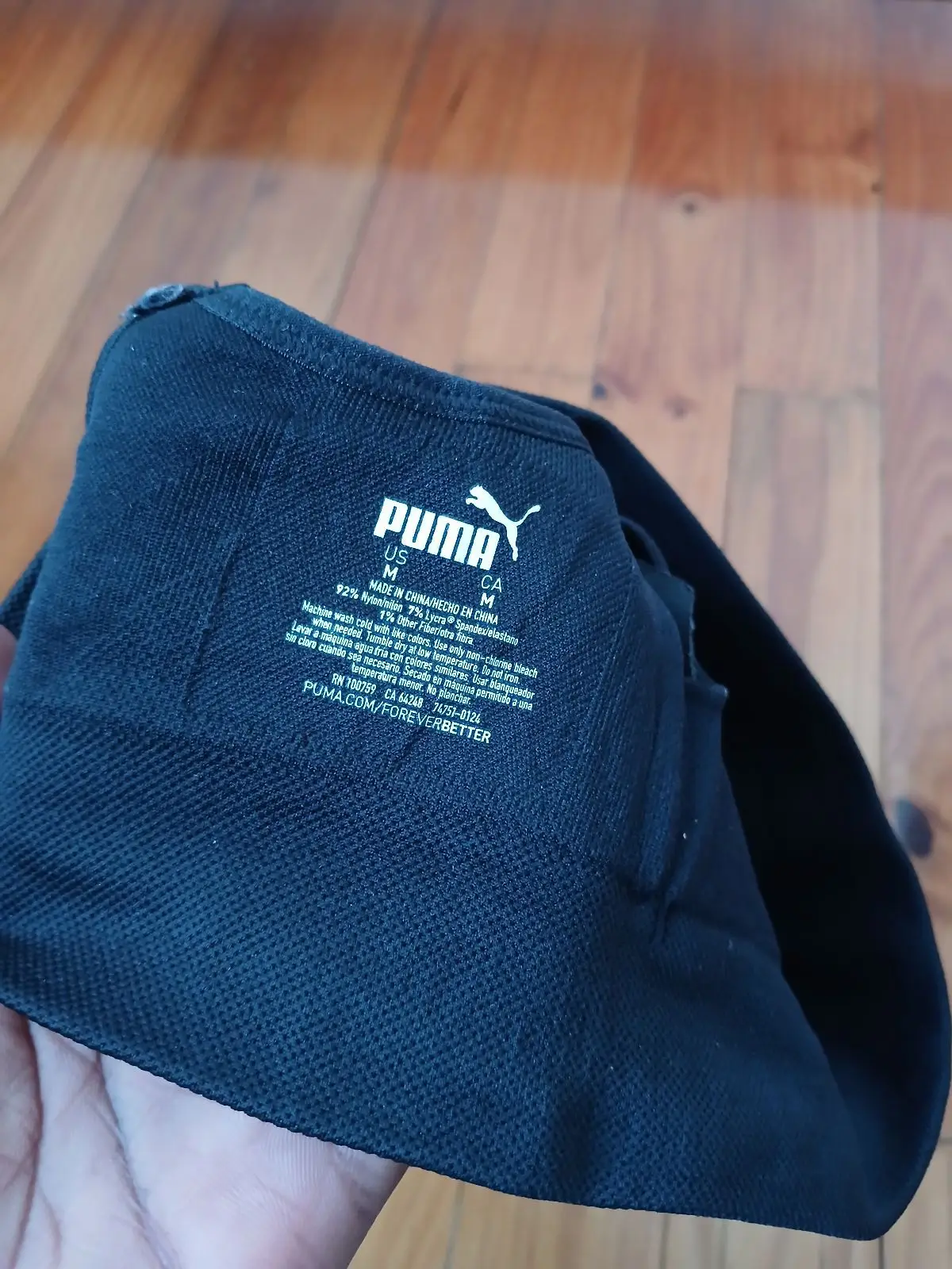 Puma Black Sports Bra