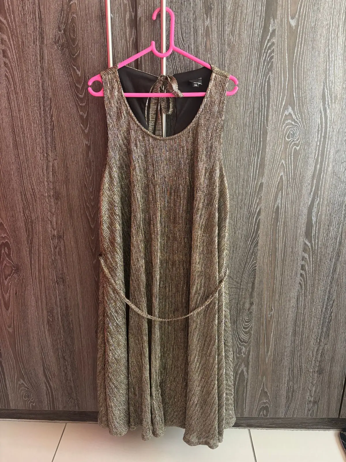 Metallic Gold Sleeveless Dress