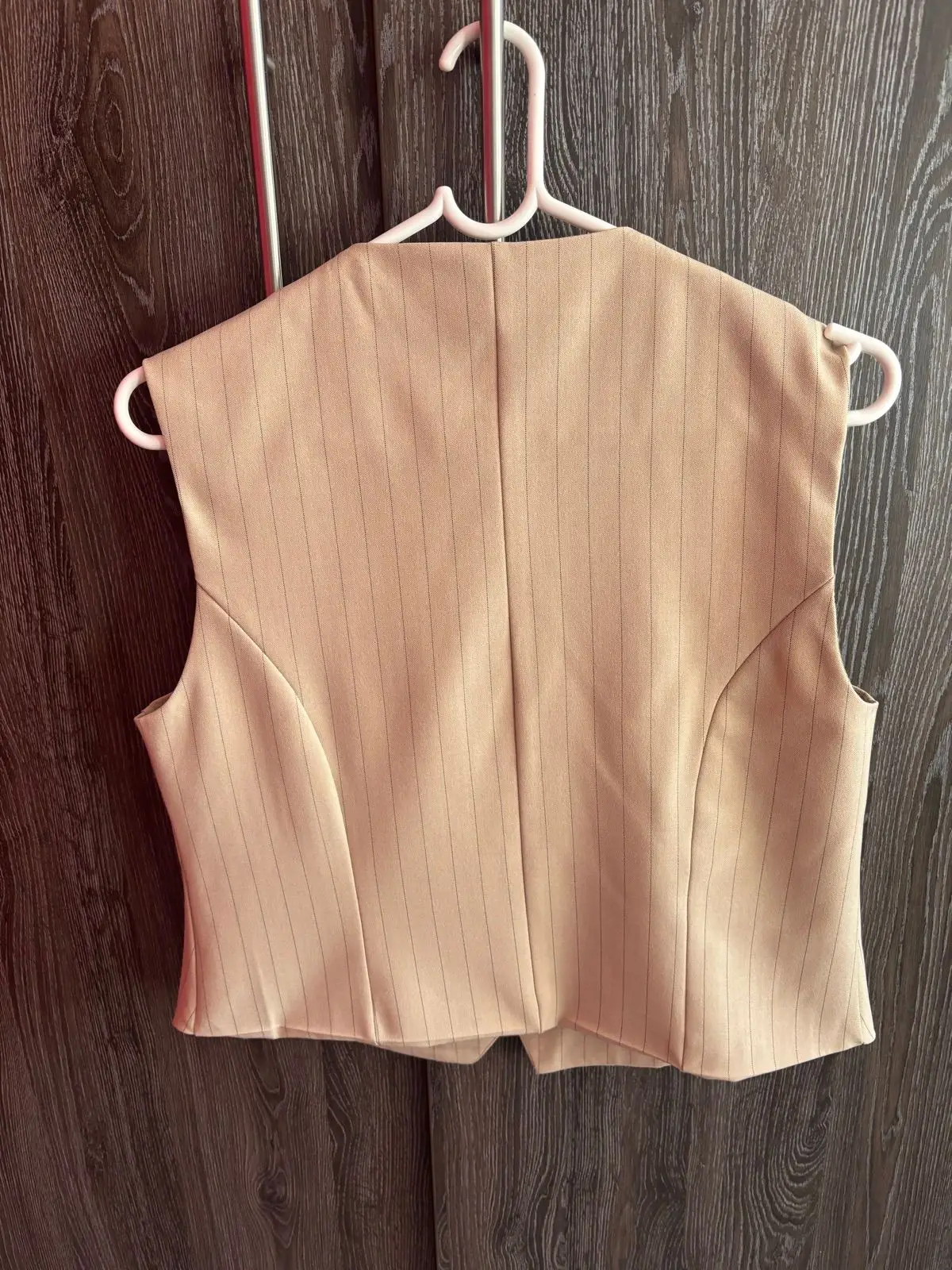 Miss G Beige Pinstripe Waistcoat
