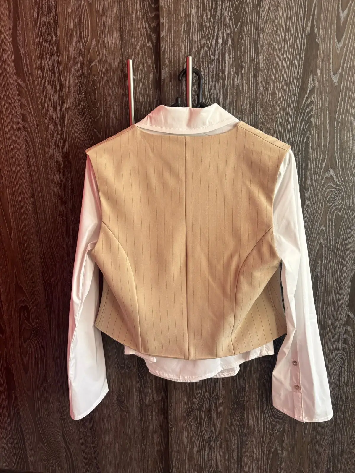 Missi Layered Pinstripe Waistcoat and White Shirt Set