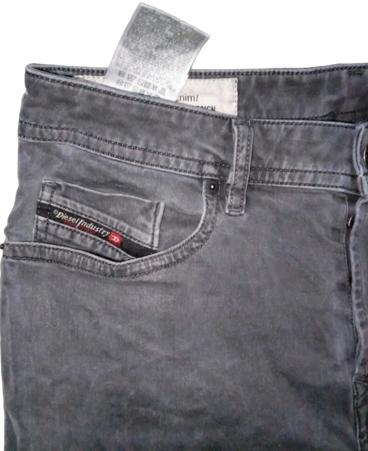 Diesel Grey Washed Denim Jeans