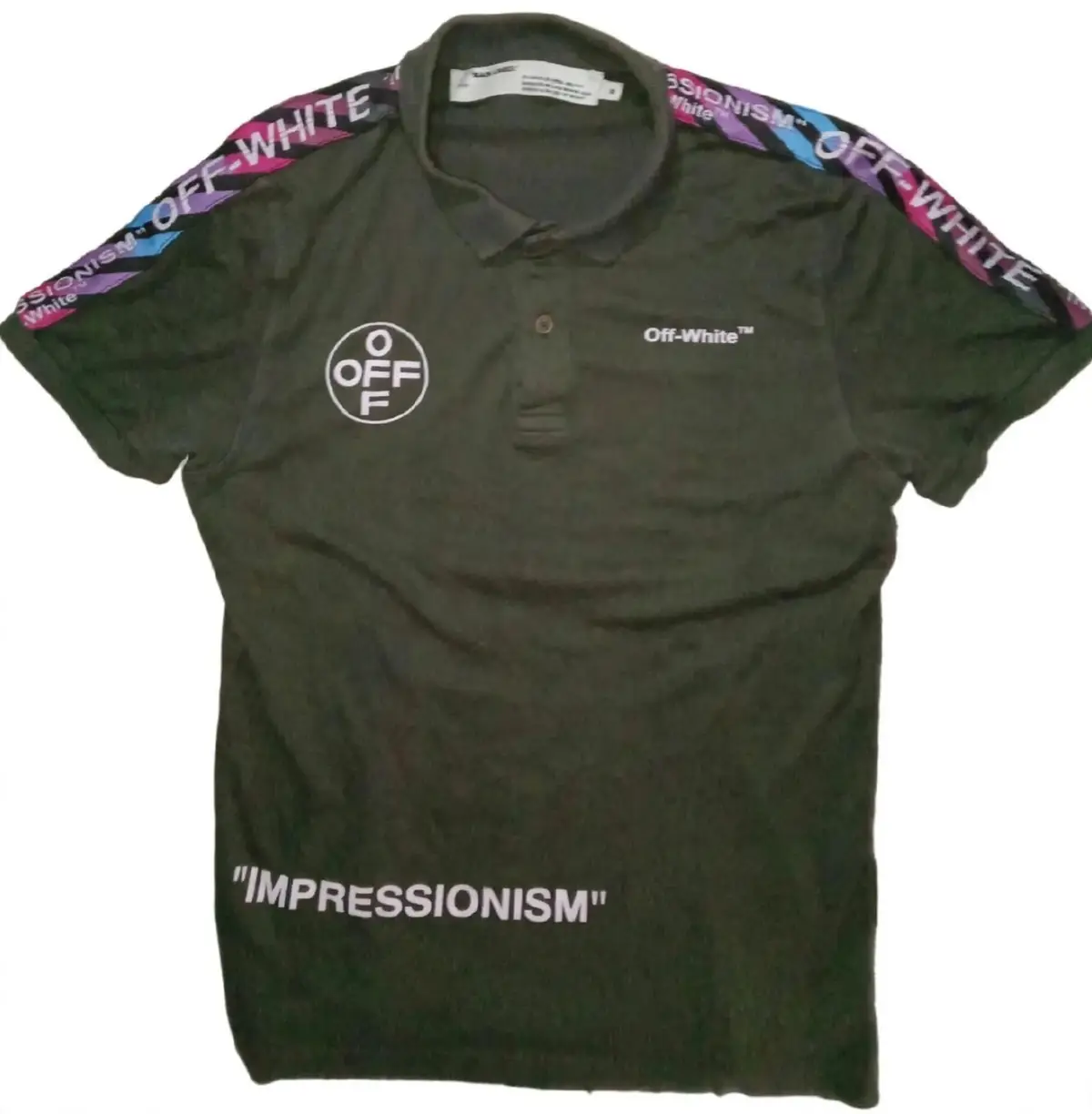 Off-White Impressionism Polo Shirt Green