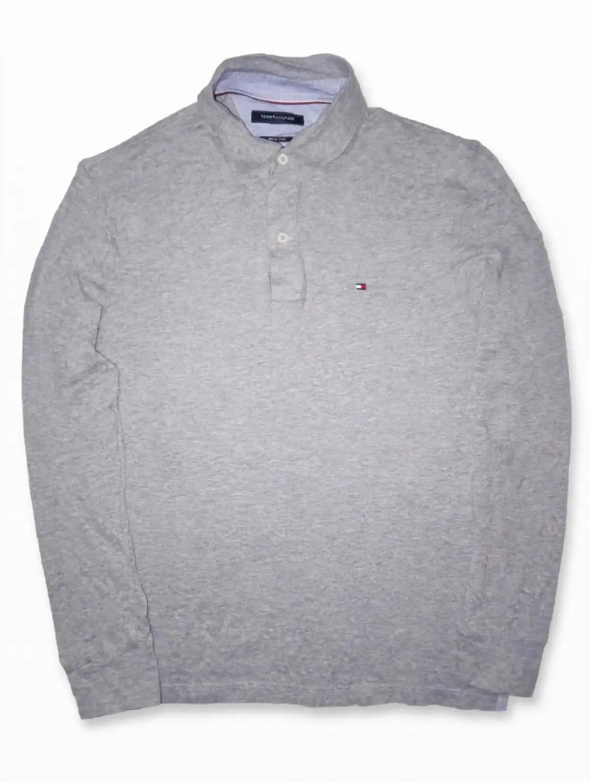 Tommy Hilfiger Grey Long Sleeve Polo Shirt