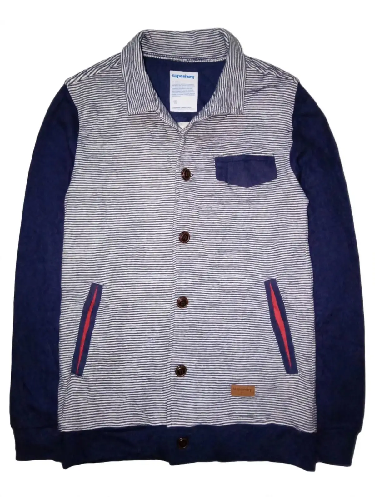 Superdry Striped Button-Up Cardigan Jacket