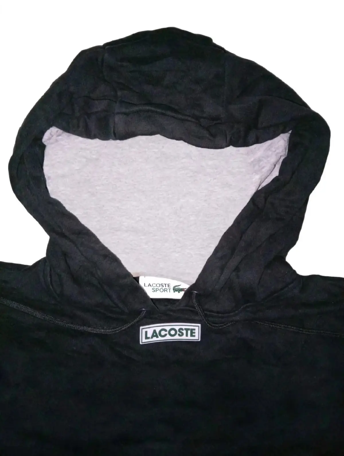 Lacoste Black and White Colorblock Hoodie