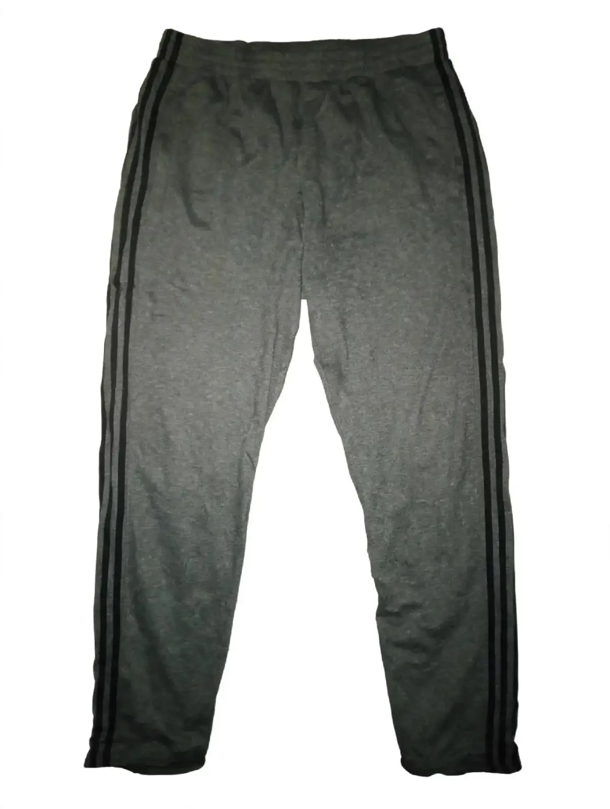 Adidas Grey Track Pants with Black Stripes