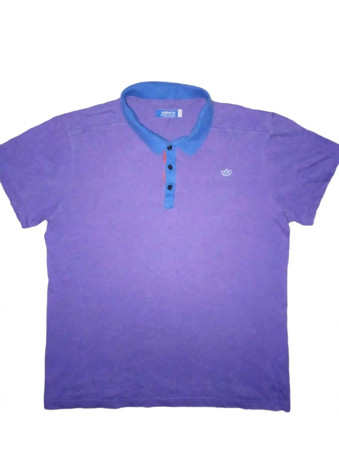 Adidas Purple Polo Shirt with Blue Collar