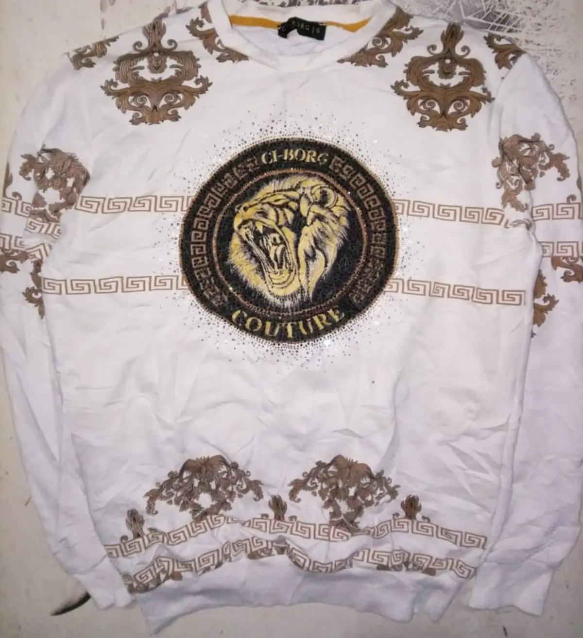 Givenchy Gi-Borg Couture White Baroque Lion Sweatshirt