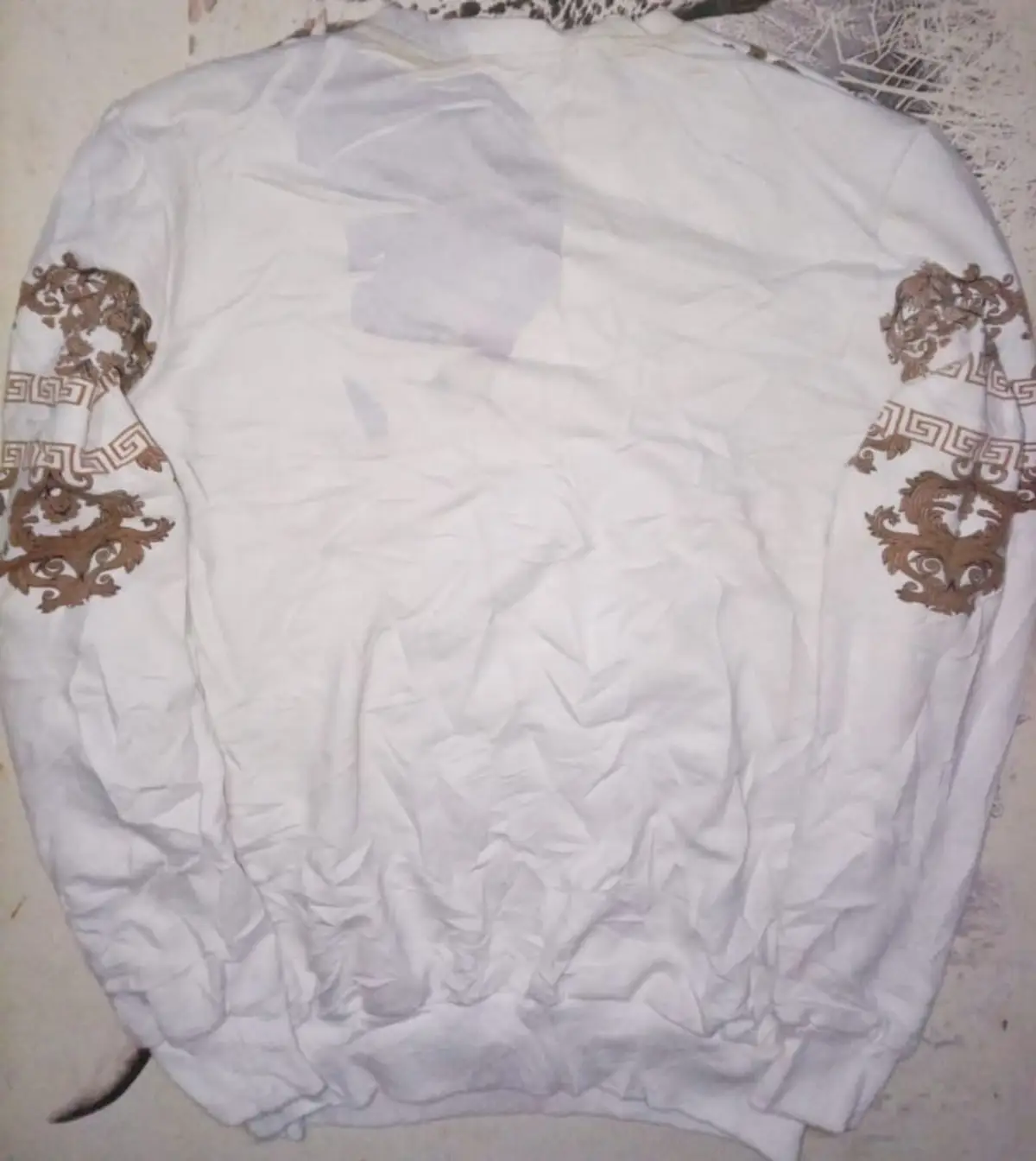 Gi-Borg Couture White Baroque Lion Sweatshirt