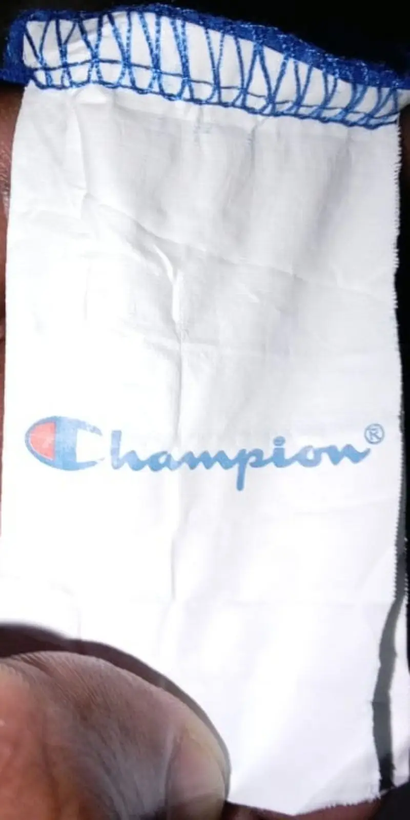 Champion Royal Blue Script Logo Hoodie