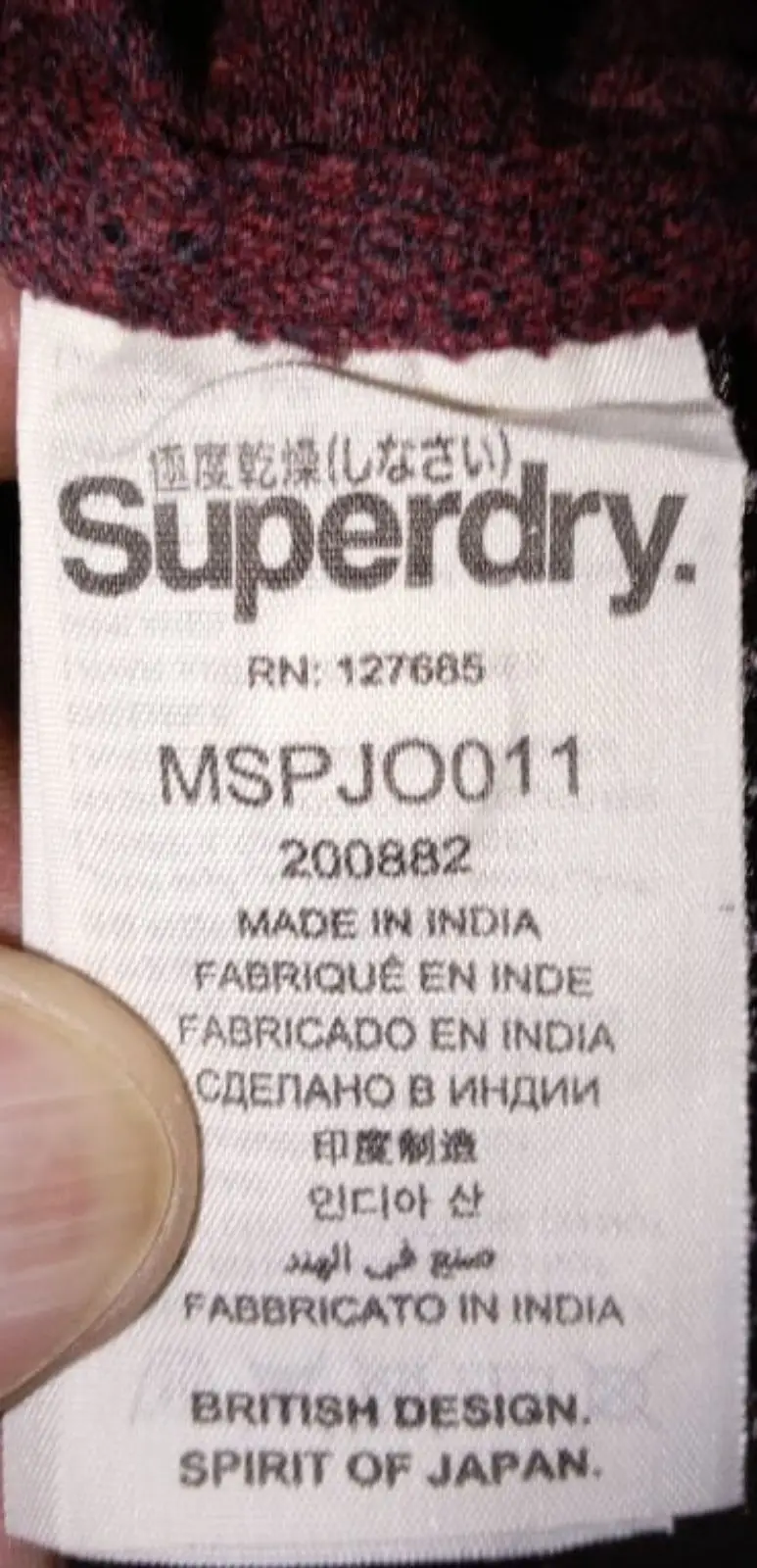 Superdry Maroon Polo Shirt