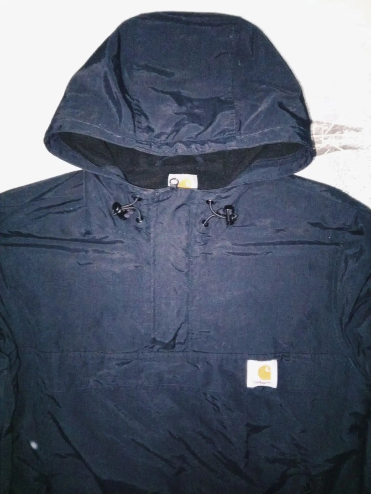 Carhartt Navy Hooded Windbreaker Jacket