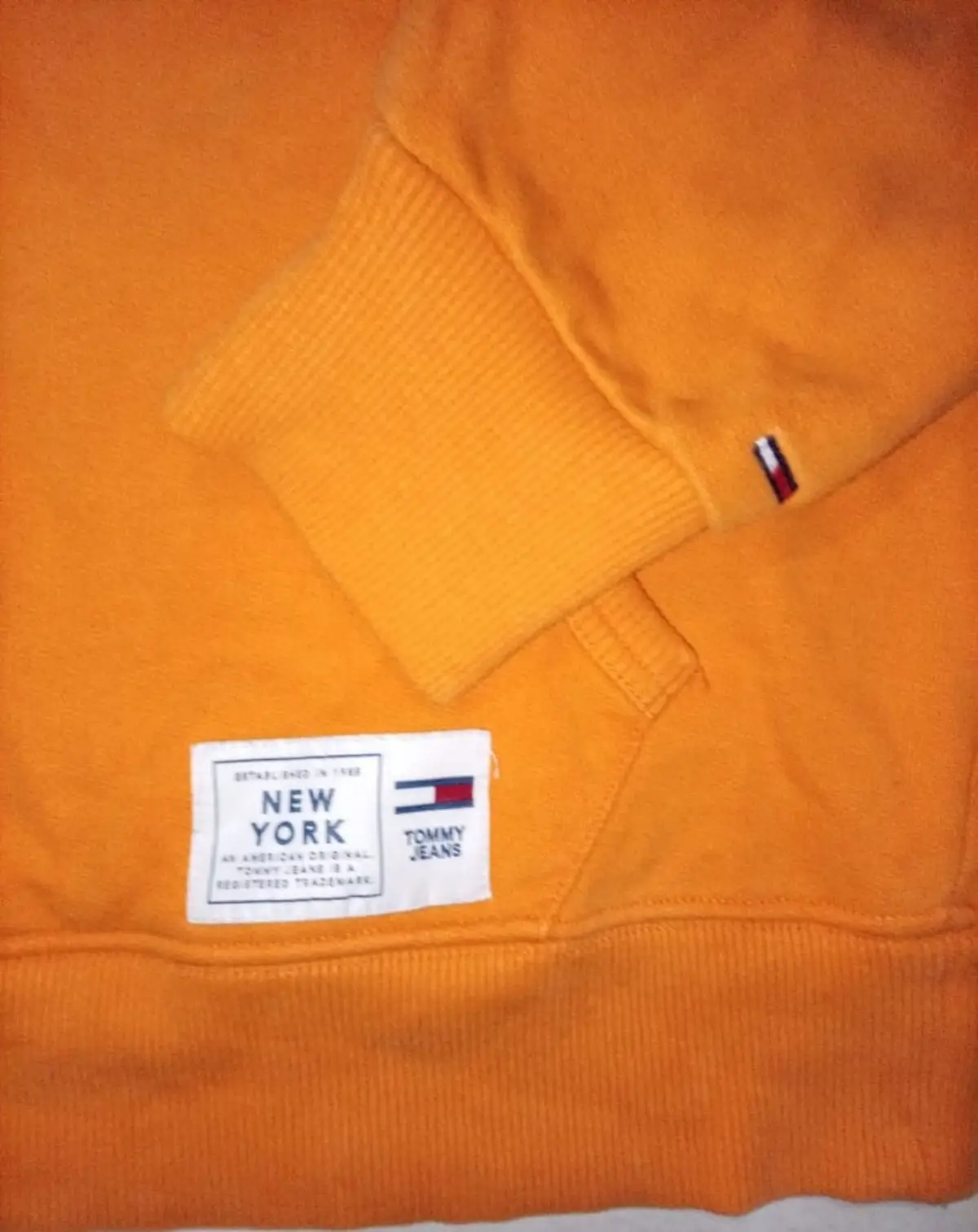 Tommy Hilfiger Orange Script Logo Hoodie