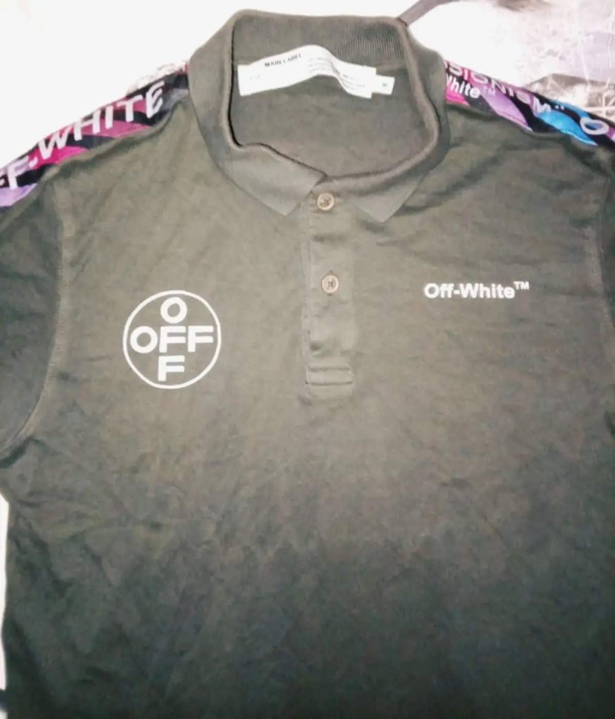 Off-White Impressionism Polo Shirt Green