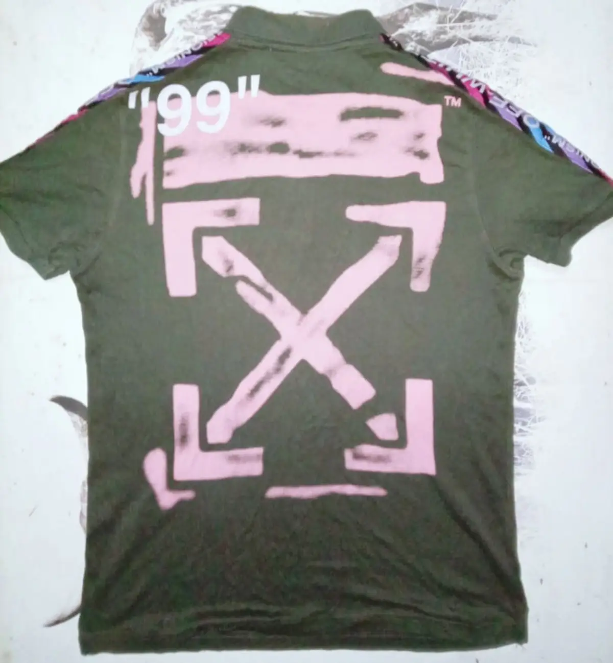 Off-White Impressionism Polo Shirt Green
