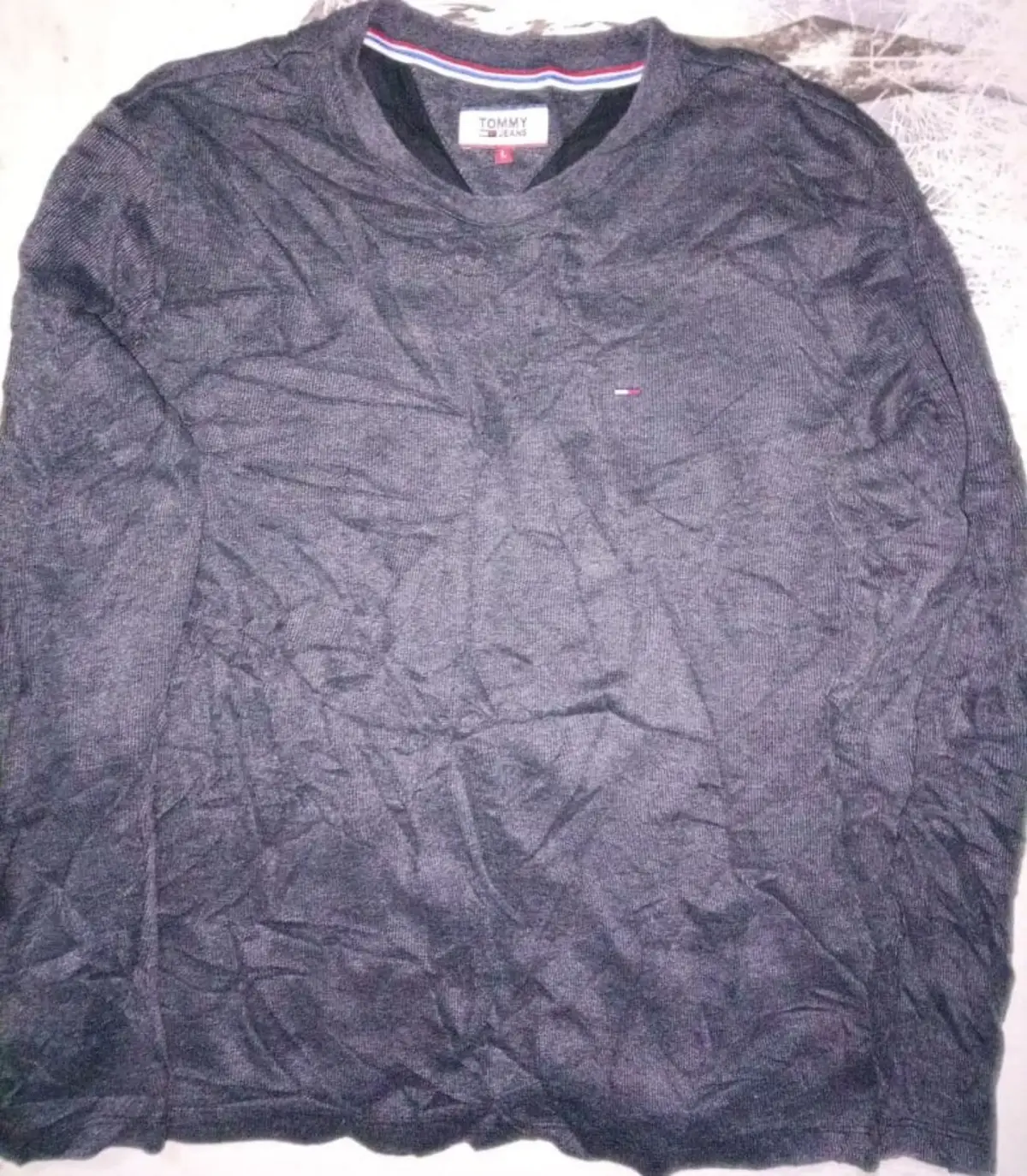 Tommy Hilfiger Tommy Jeans Grey Long-Sleeve Knit Top