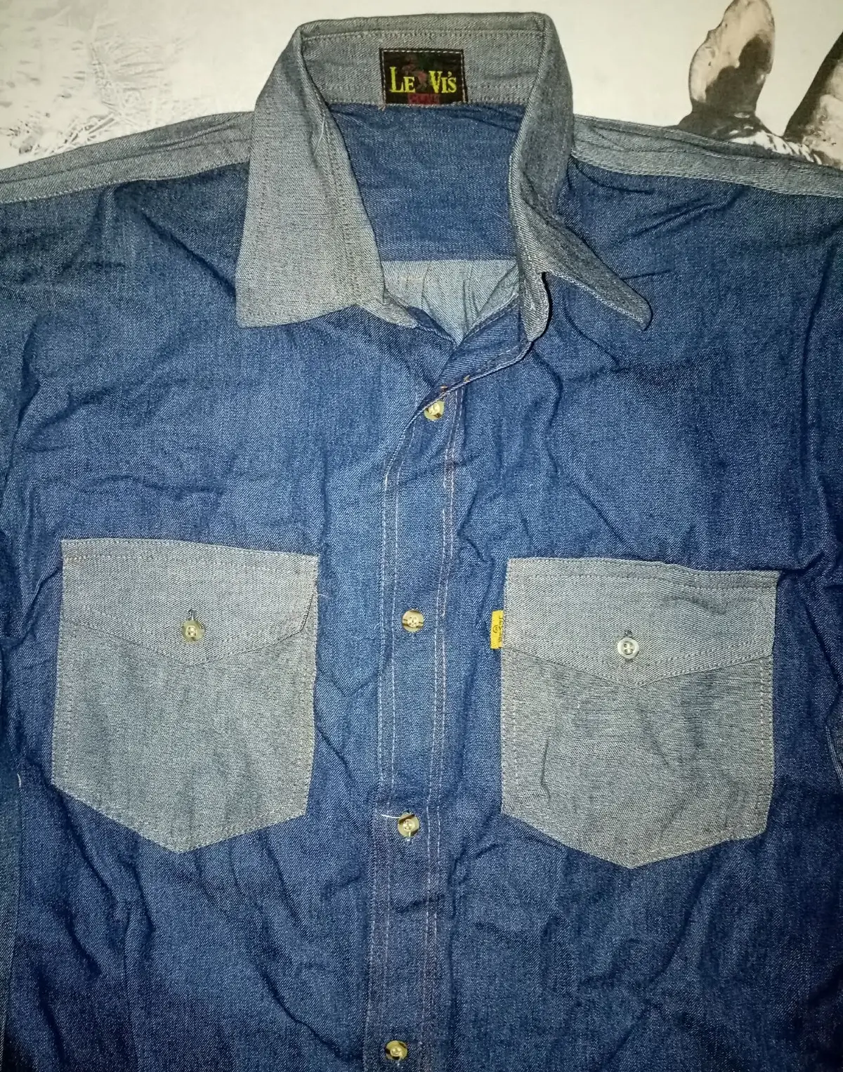 Levi's Two-Tone Denim Long-Sleeve Shirt