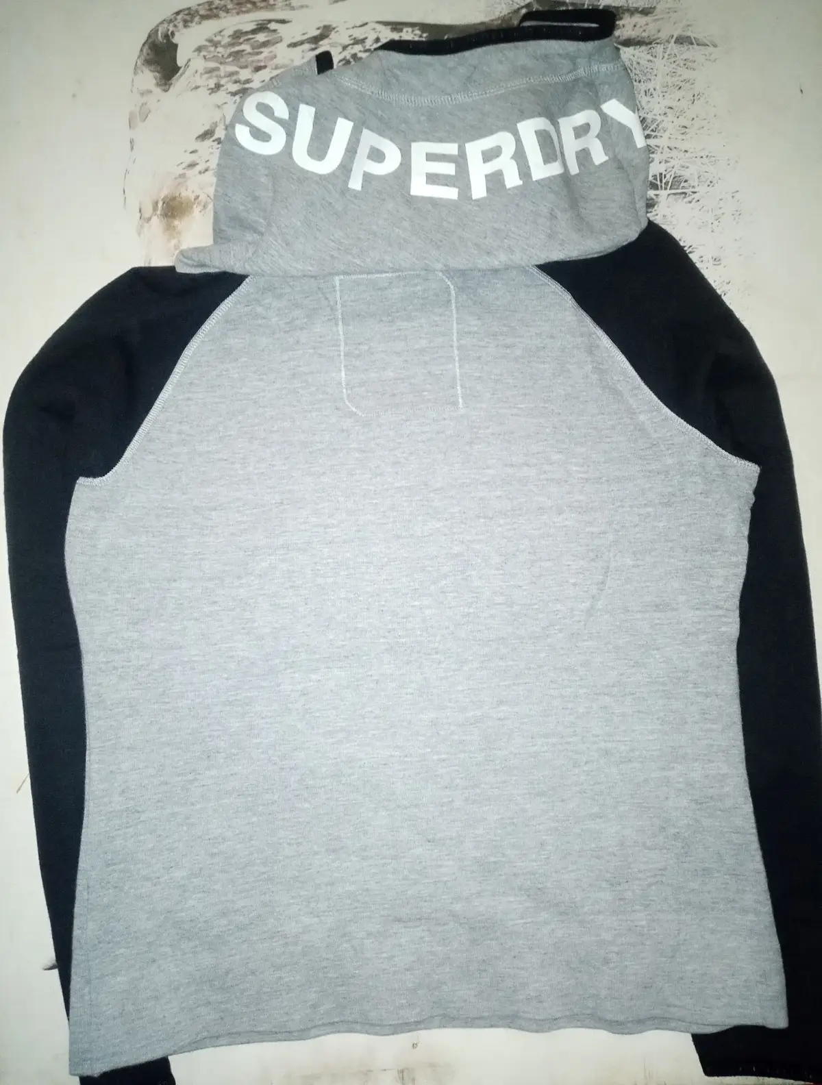 Superdry Sport Grey and Black Hoodie