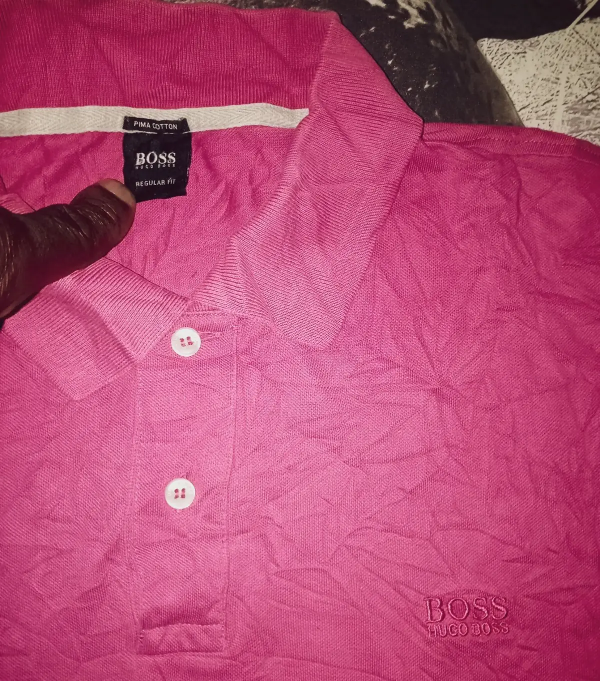 Hugo Boss Pink Polo Shirt