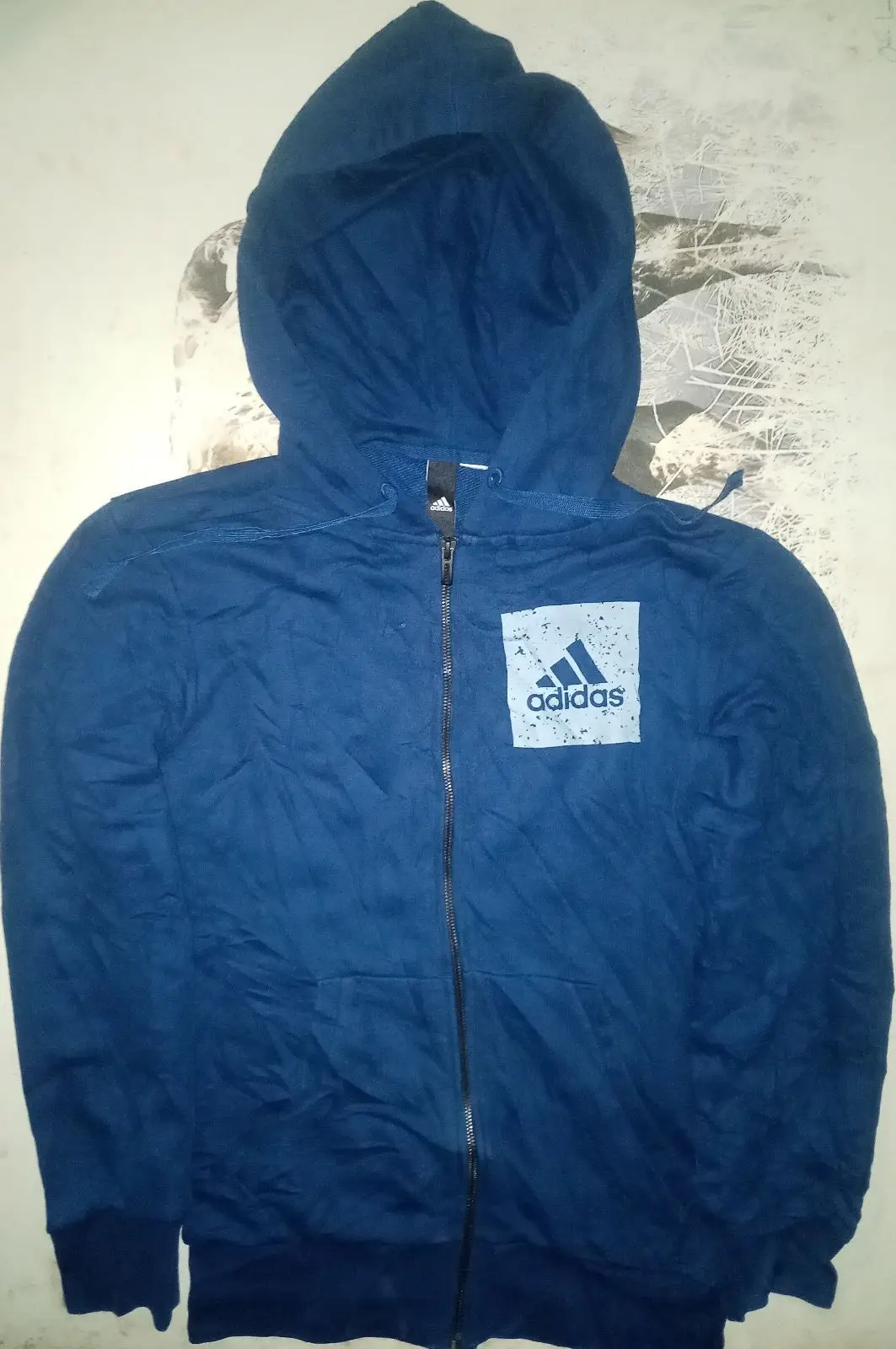Adidas Blue Zip-Up Hoodie