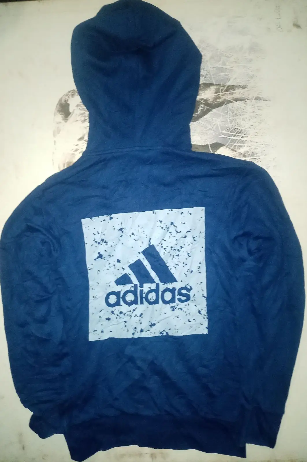 Adidas Blue Zip-Up Hoodie