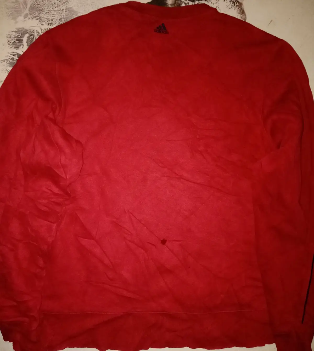 Adidas Red Vintage Box Logo Crewneck Sweatshirt