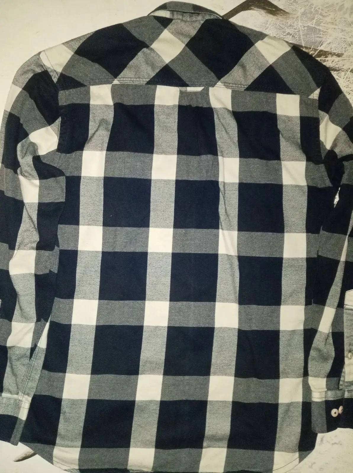 Lacoste Black and White Checkered Long Sleeve Shirt