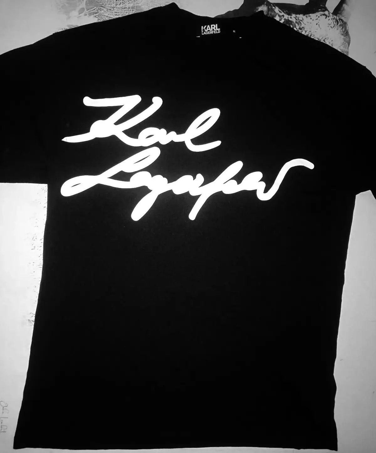 Karl Lagerfeld Black Signature Logo T-Shirt