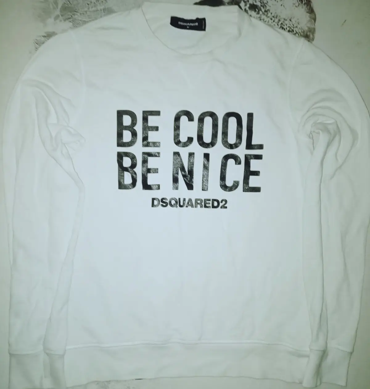 DSQUARED2 Be Cool Be Nice White Sweatshirt