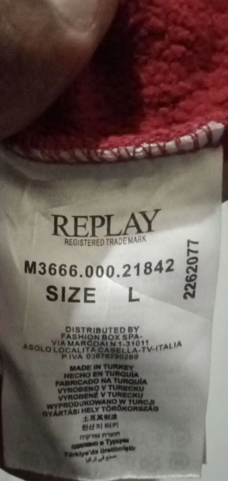 Replay Red Sweatshirt with Black Logo