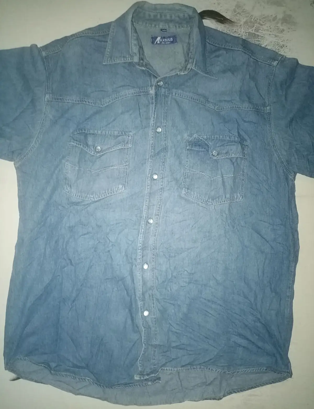 Maximus Light Blue Denim Western Shirt