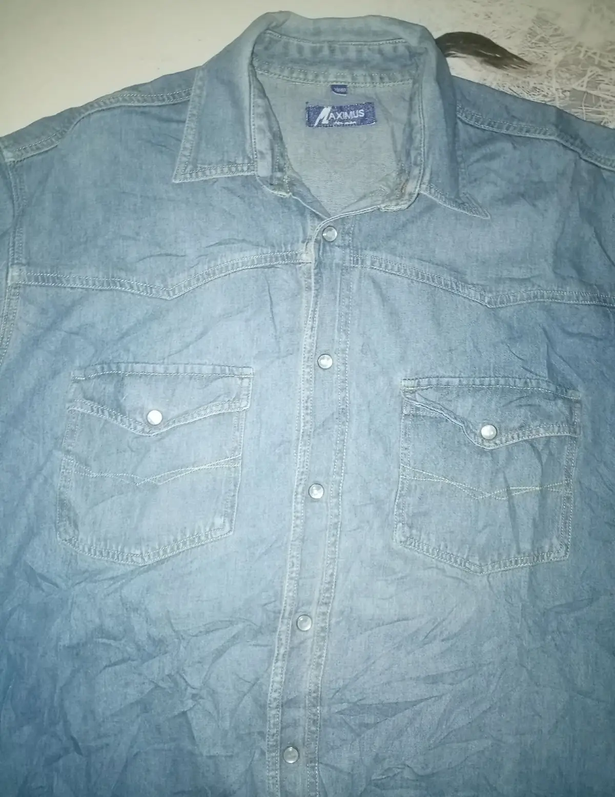 Maximus Light Blue Denim Western Shirt