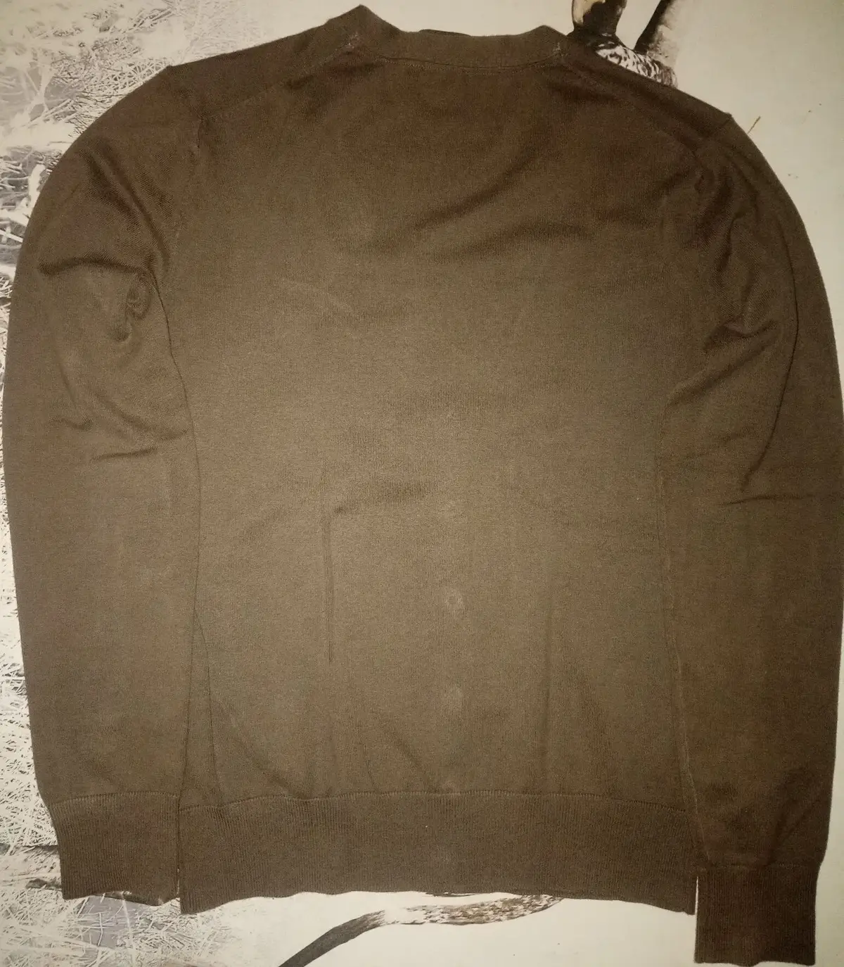 WE Fashion Brown V-Neck Cardigan Size S
