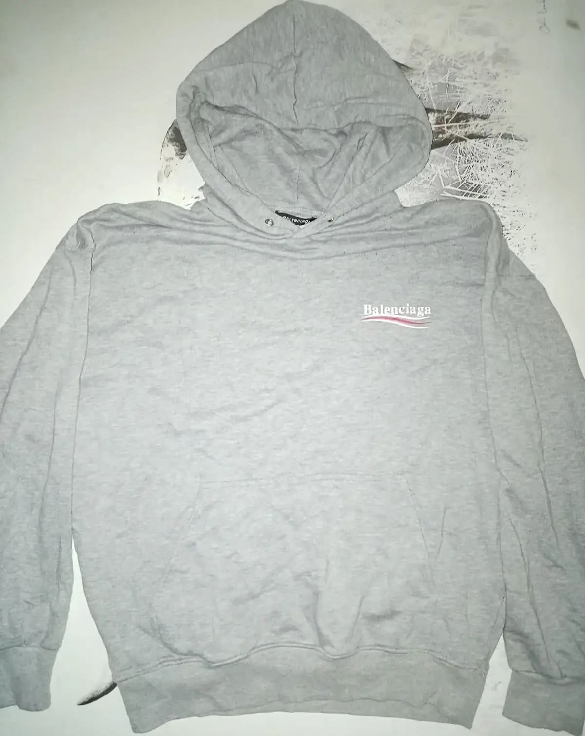 Balenciaga Grey Logo Hoodie