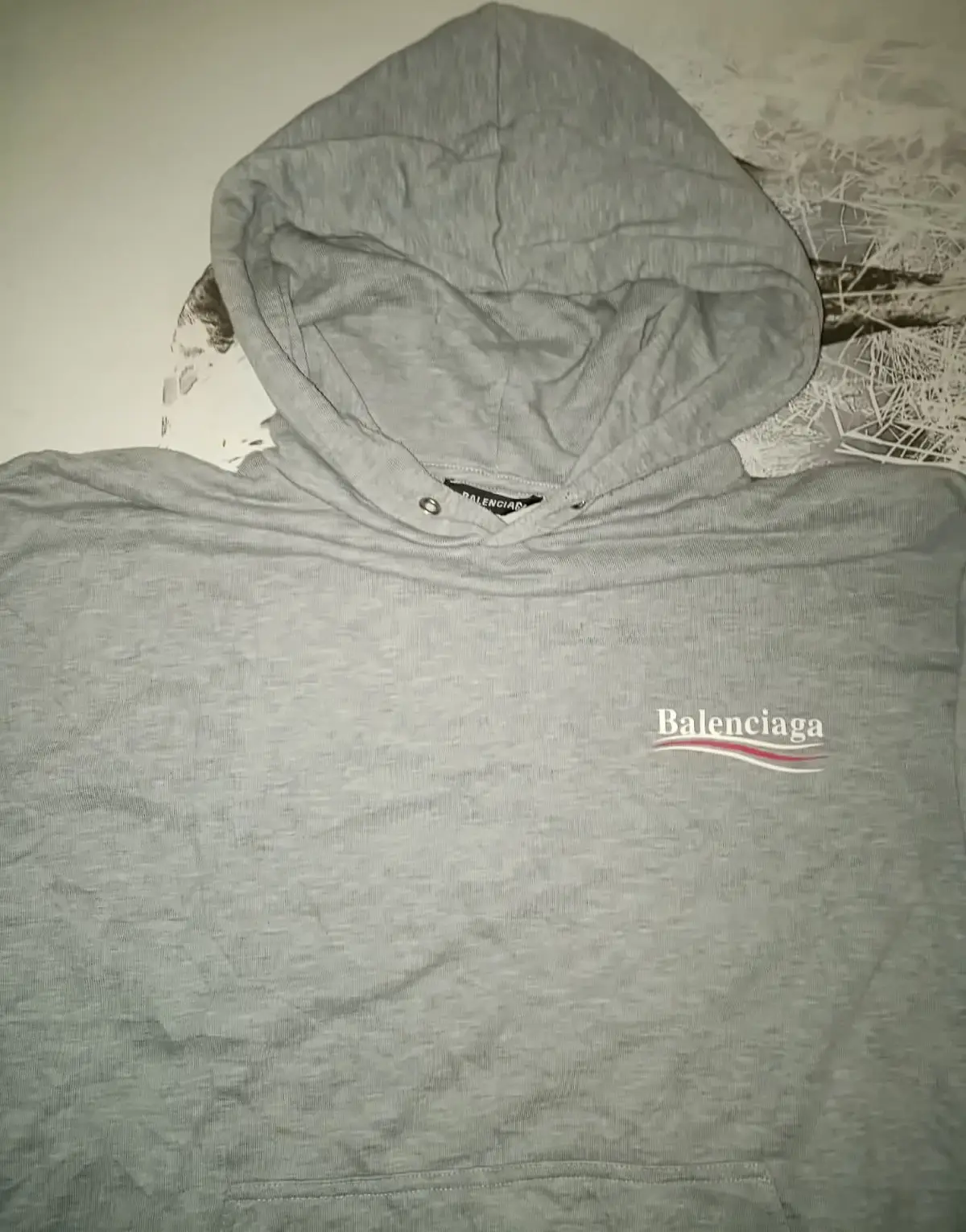 Balenciaga Grey Logo Hoodie