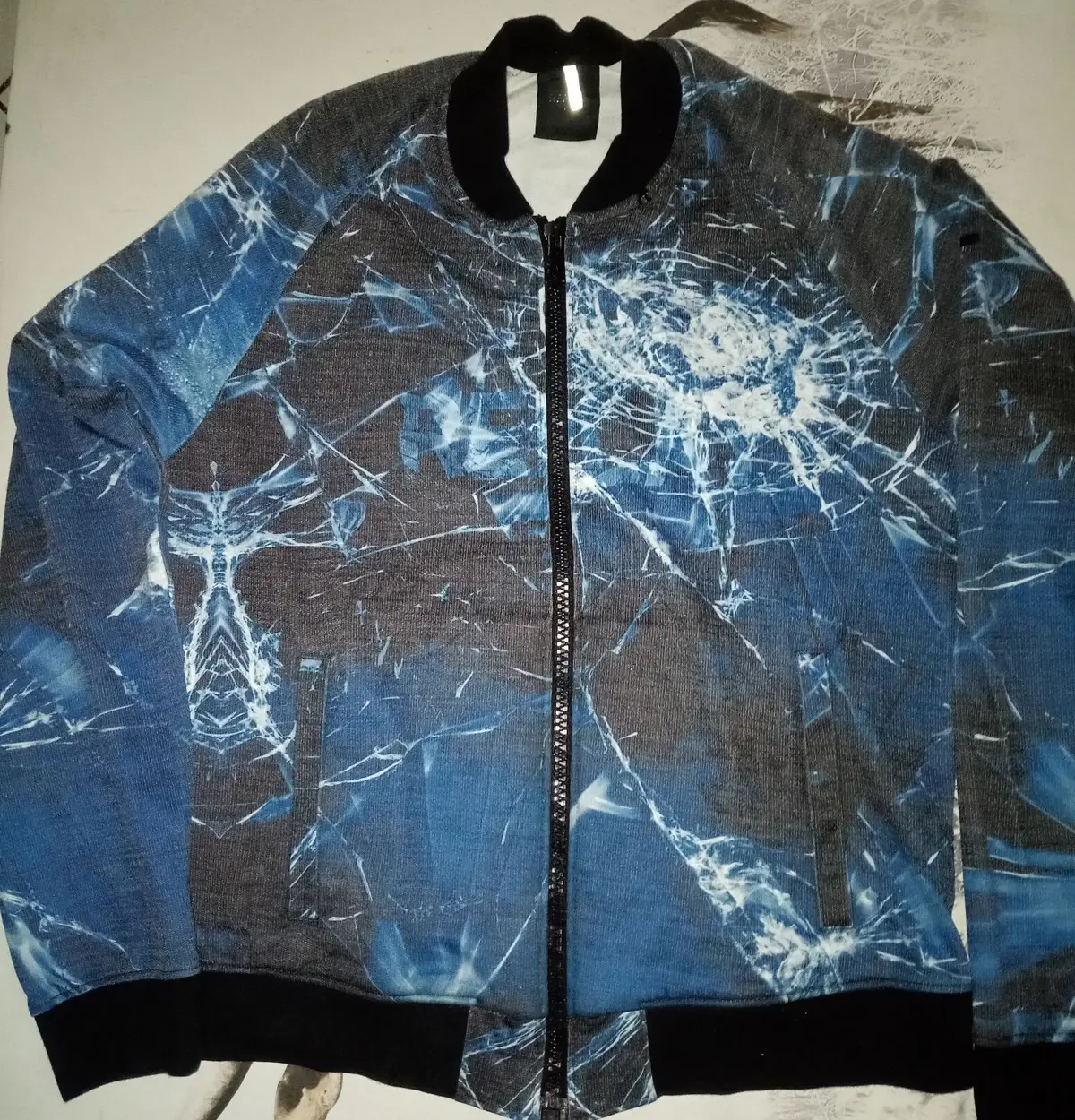Replay Printed Zip Bomber Jacket