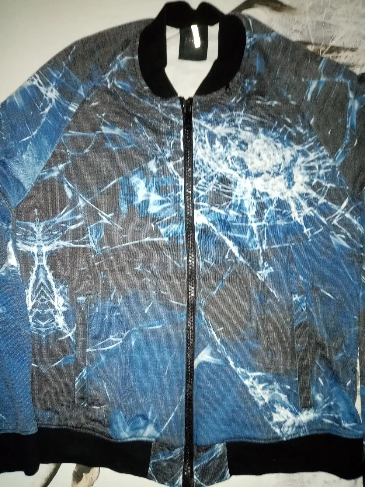 Replay Printed Zip Bomber Jacket