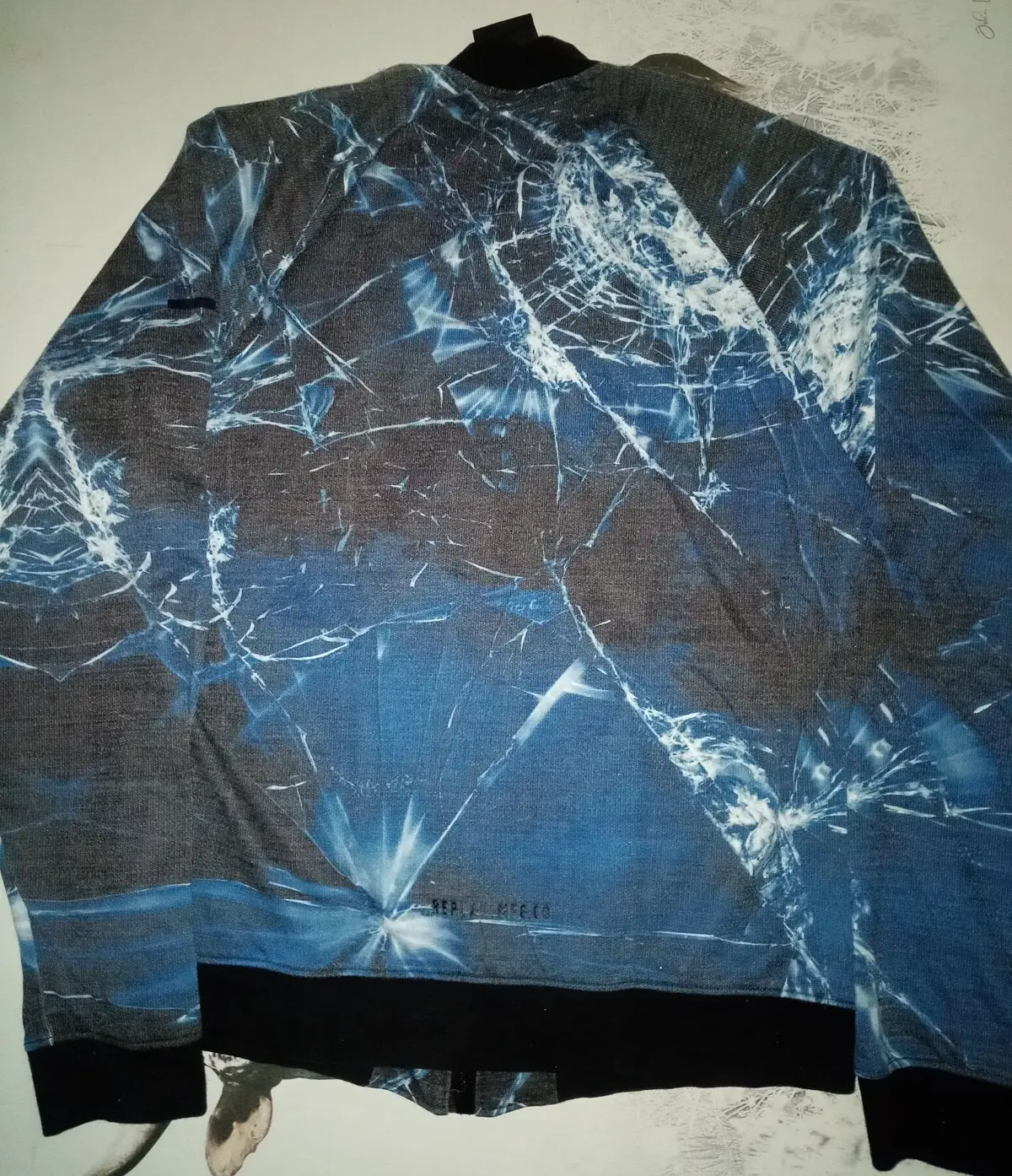 Replay Printed Zip Bomber Jacket