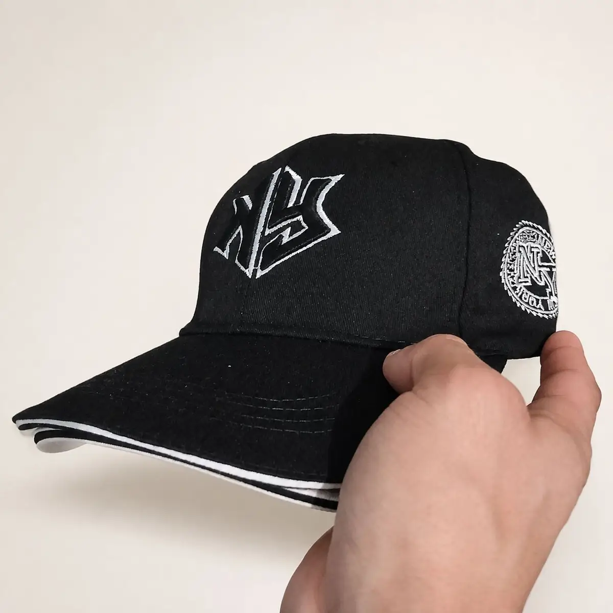 Beige Cap with Black NY Logo