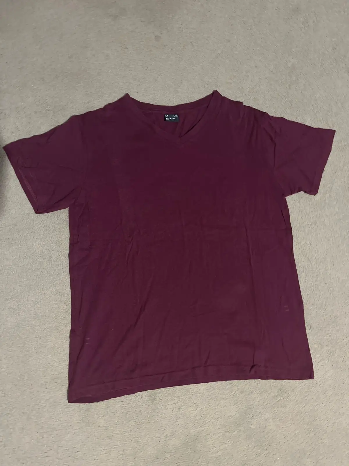 Maroon V-Neck T-Shirt